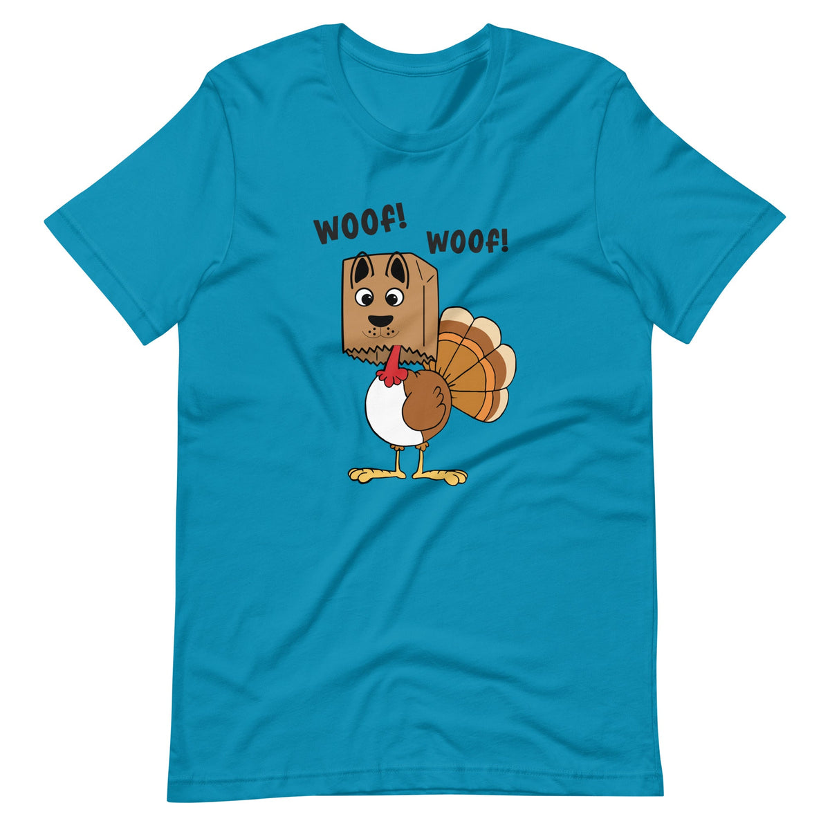 Woof Woof Turkey Dog Thanksgiving T-Shirt