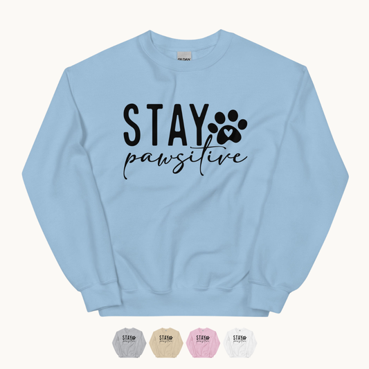 Stay Pawsitive Sweatshirt for Dog Lovers