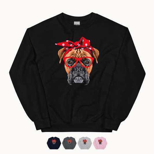 Boxer Mom Cute Face Unisex Sweatshirt