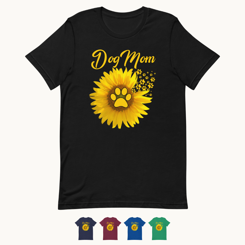 Sunflower Dog Mom T-Shirt