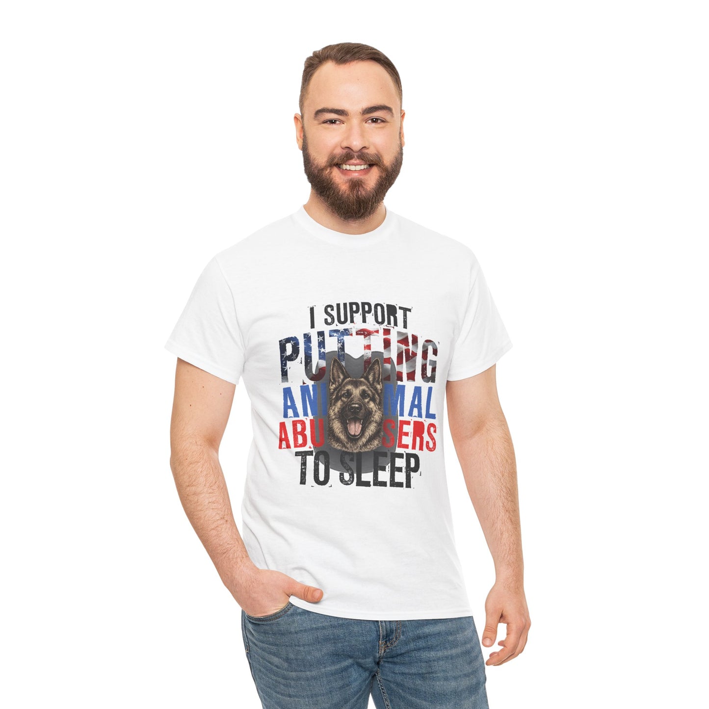 I Support Putting Animal Abusers To Sleep - T-Shirt