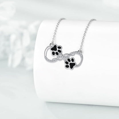 Infinity Symbol Pendant Necklace with Zirconia