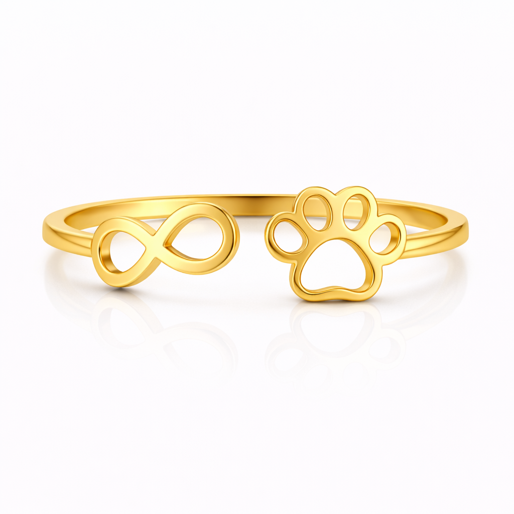 Infinity Paw Adjustable Ring