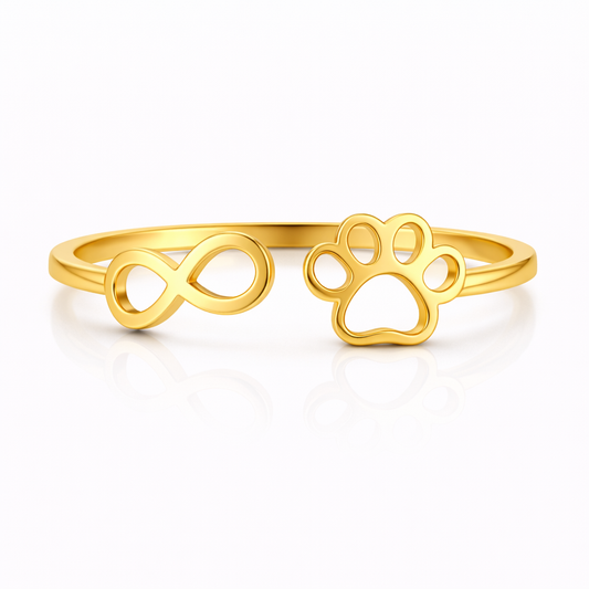 Infinity Paw Adjustable Ring
