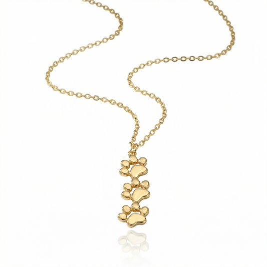 Triple Stack Paw Necklace