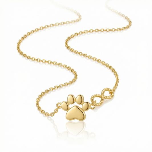 Infinity Paw Necklace